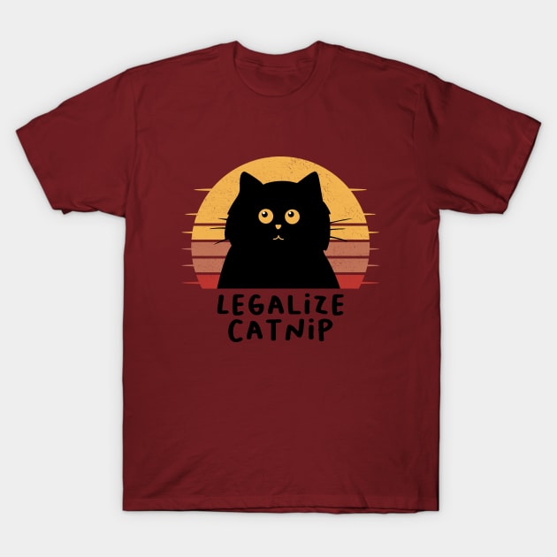 Legalize Catnip Funny Cat T-Shirt by Nessanya